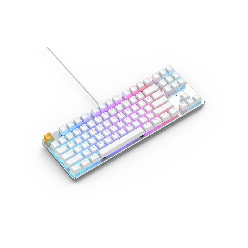 Glorious GMMK Modular Mechanical keyboard (White ice) - Gateron Brown Switch